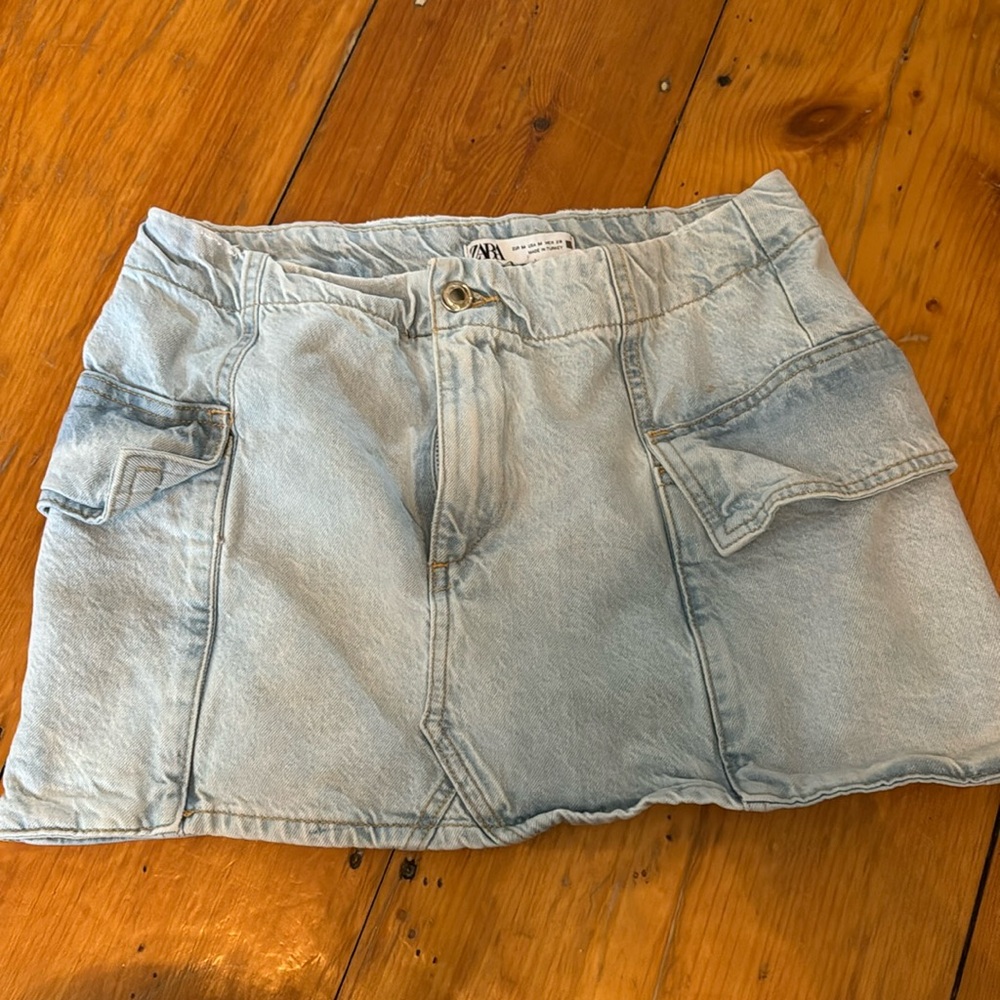 Zara denim mini skirt